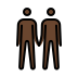 men holding hands, dark skin tone